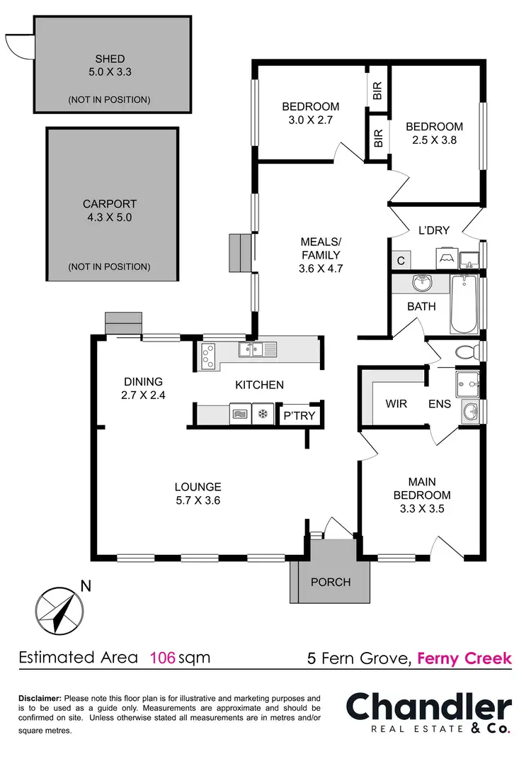 Floorplan of Homely house listing, 5 Fern Grove, Ferny Creek VIC 3786