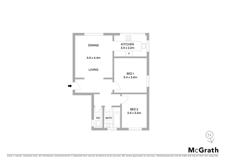 Floorplan of Homely apartment listing, 4/136 Coogee Bay Road, Coogee NSW 2034