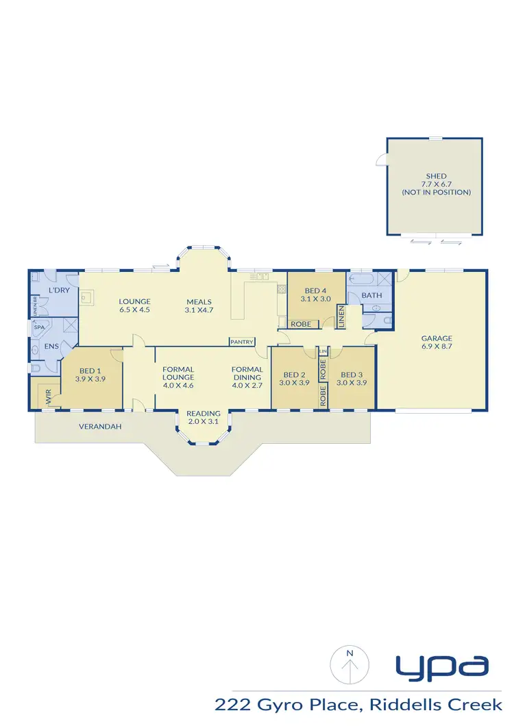 Floorplan of Homely house listing, 222 Gyro Close, Riddells Creek VIC 3431