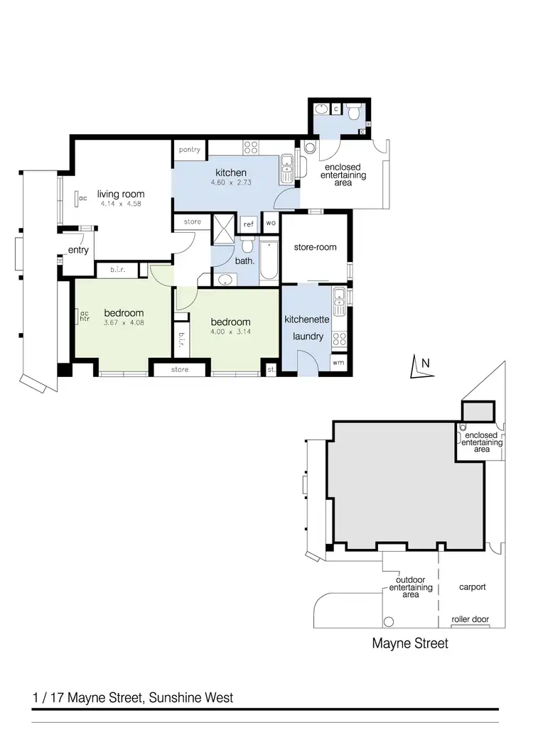 Floorplan of Homely unit listing, 1/17 Mayne Street, Sunshine West VIC 3020