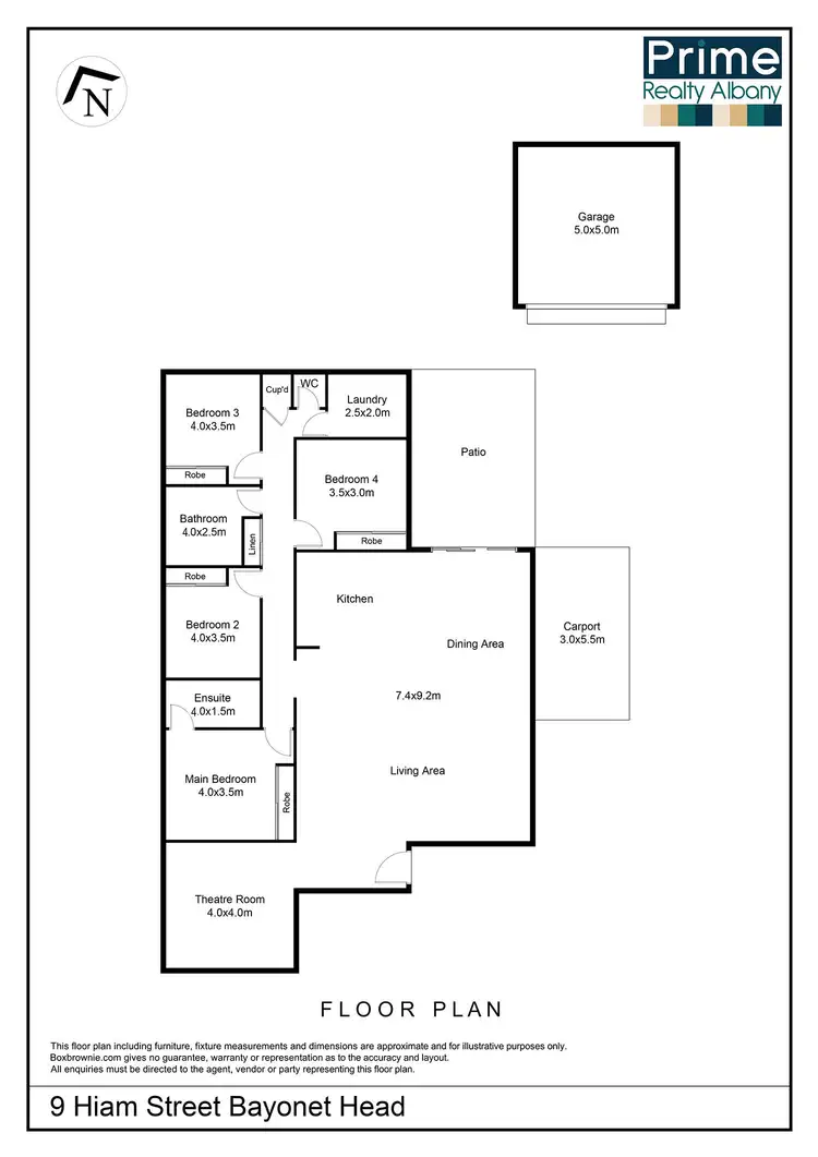 Floorplan of Homely house listing, 9 Hiam Street, Bayonet Head WA 6330