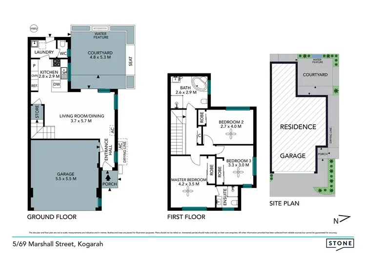 Floorplan of Homely townhouse listing, 5/69 Marshall Street, Kogarah NSW 2217