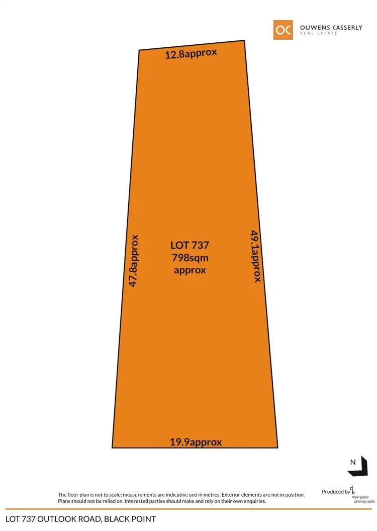 Floorplan of Homely land listing, LOT 737 Outlook Road, Black Point SA 5571