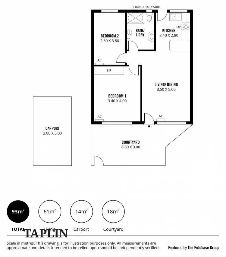 Floorplan of Homely unit listing, 5/236 Sir Donald Bradman Drive, Cowandilla SA 5033