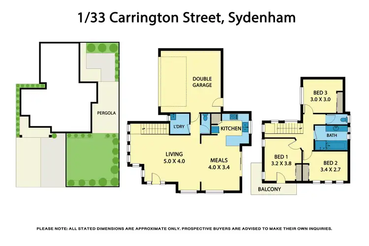 Floorplan of Homely townhouse listing, 1/33 Carrington Street, Sydenham VIC 3037