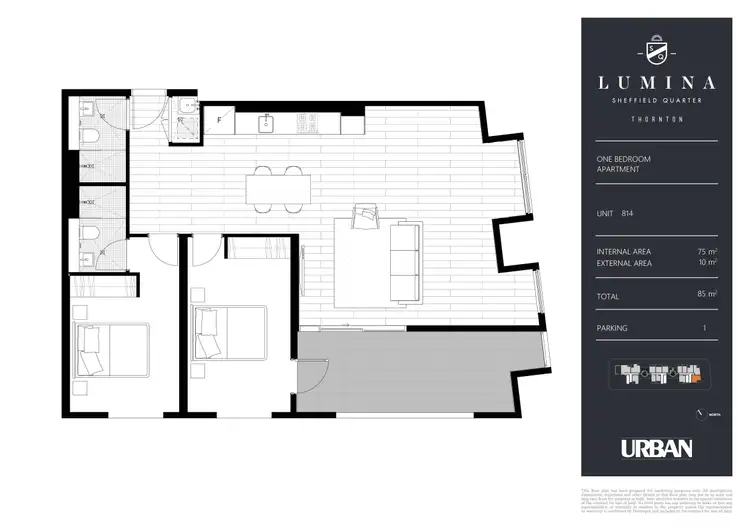 Floorplan of Homely apartment listing, 814/26A Lord Sheffield Circuit, Penrith NSW 2750