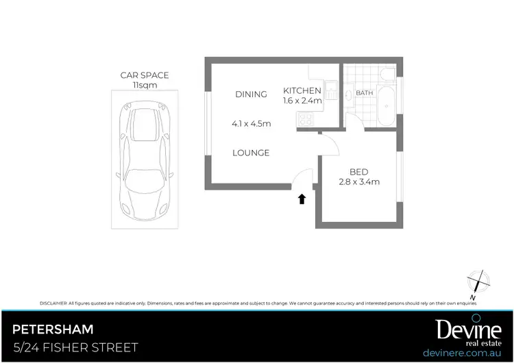 Floorplan of Homely unit listing, 5/24 Fisher Street, Petersham NSW 2049