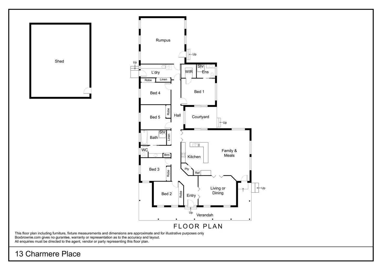 Floorplan of Homely house listing, 13 Charmere Place, Dubbo NSW 2830