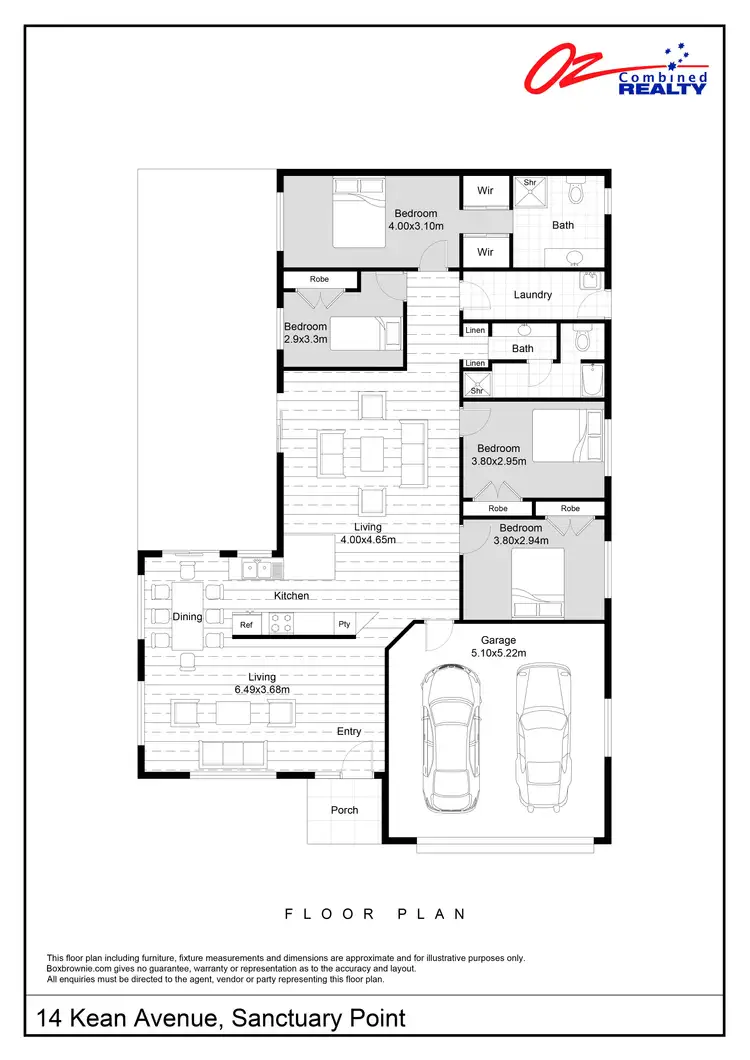 Floorplan of Homely house listing, 14 Kean Avenue, Sanctuary Point NSW 2540