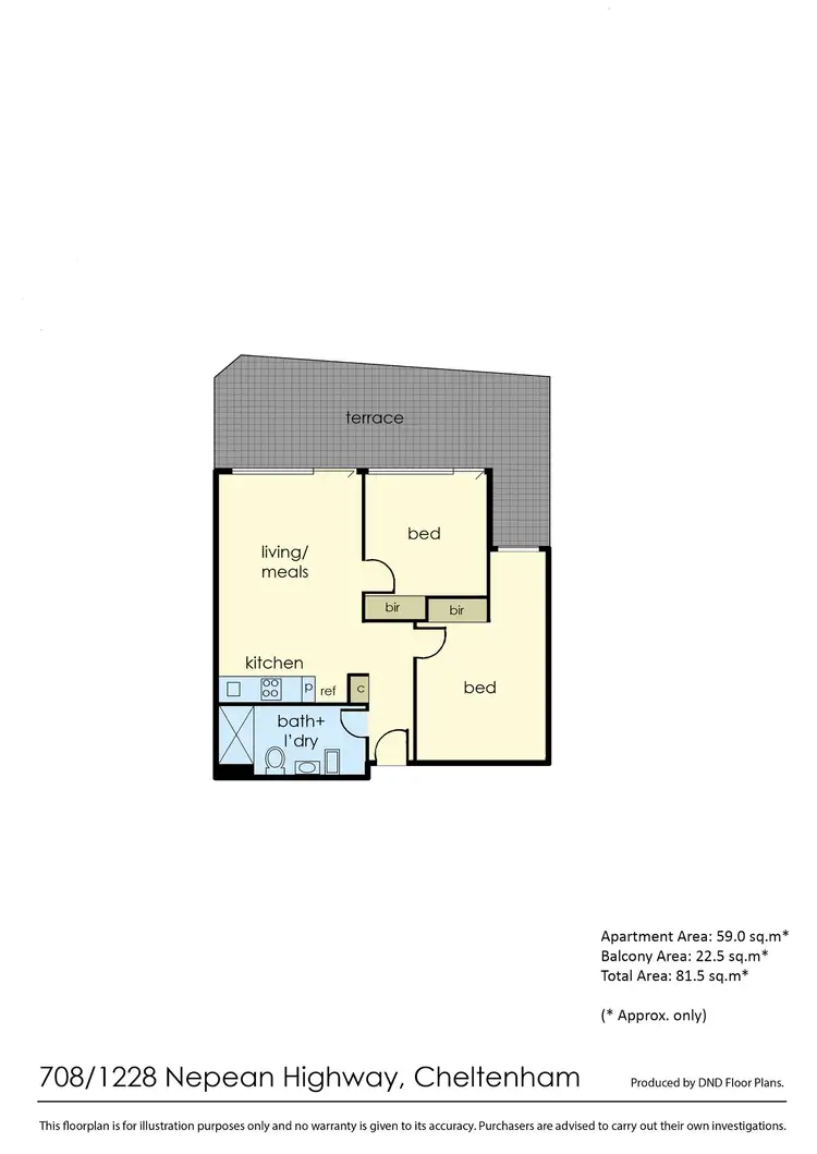 Floorplan of Homely apartment listing, 708/1228 Nepean Highway, Cheltenham VIC 3192