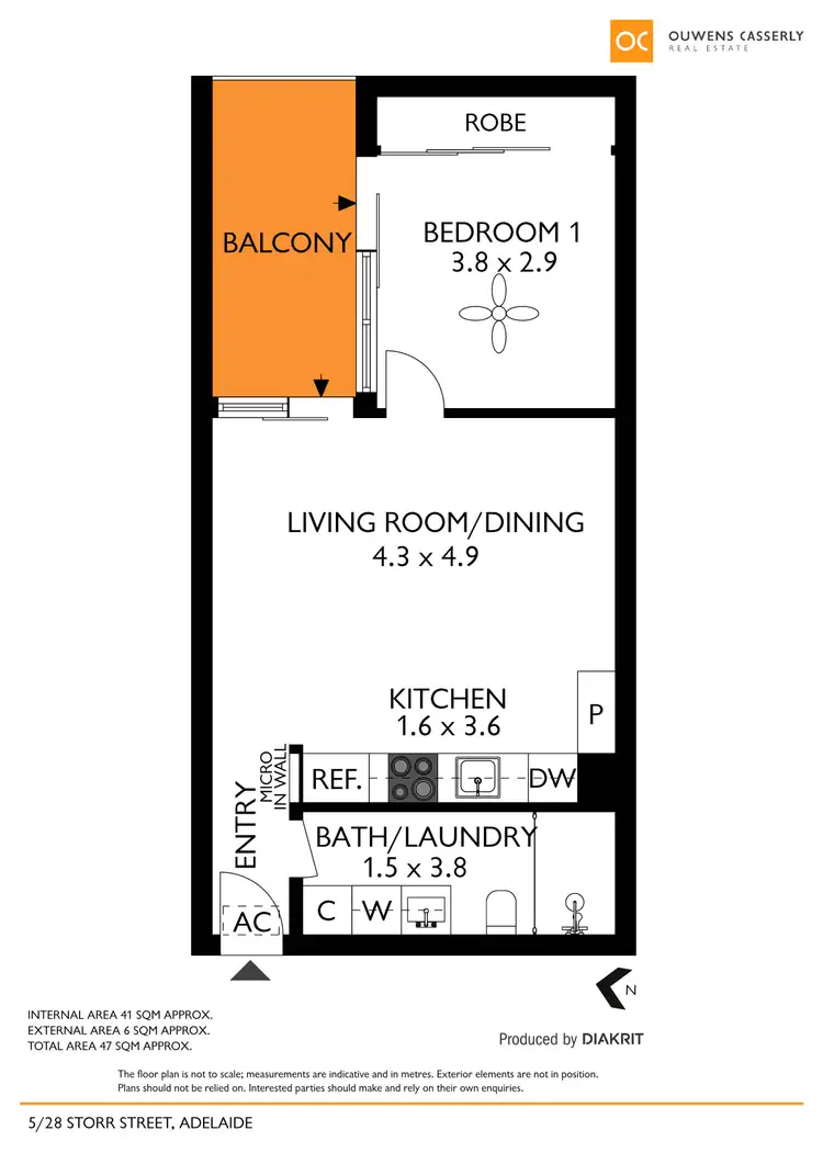 Floorplan of Homely apartment listing, 5/28 Storr Street, Adelaide SA 5000