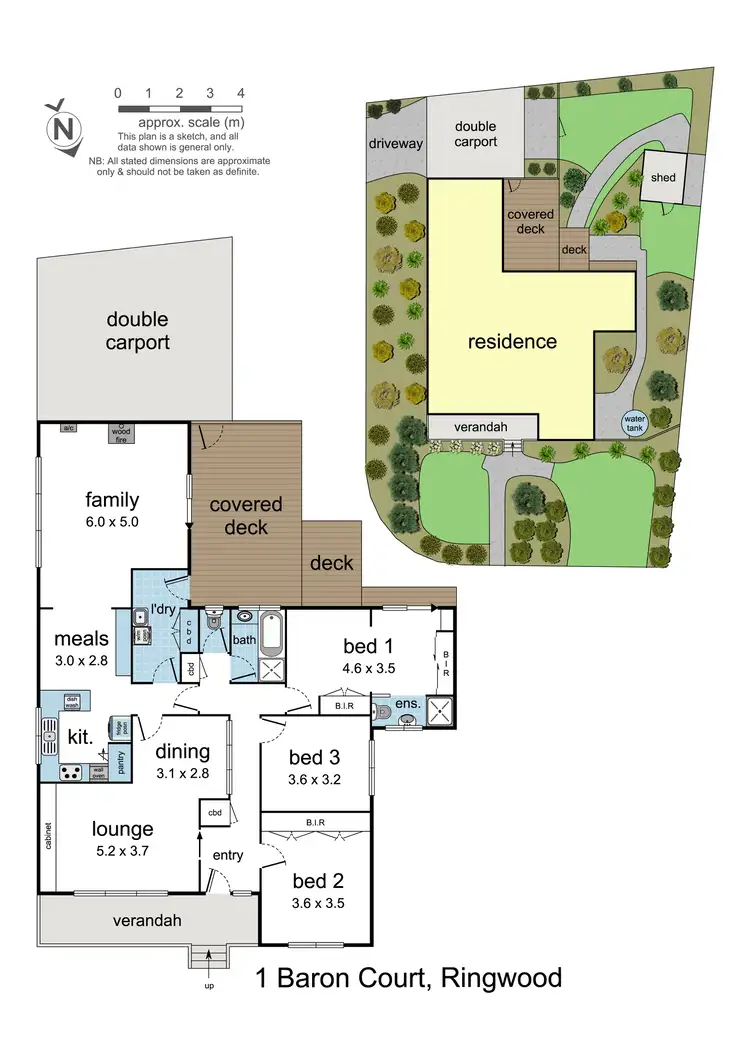 Floorplan of Homely house listing, 1 Baron Court, Ringwood VIC 3134
