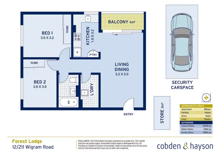 Floorplan of Homely apartment listing, 12/211 Wigram Road, Forest Lodge NSW 2037