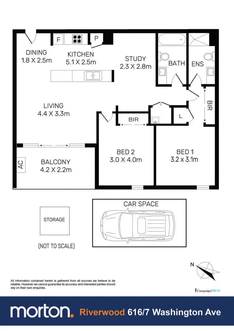 Floorplan of Homely apartment listing, 616/7 Washington Avenue, Riverwood NSW 2210