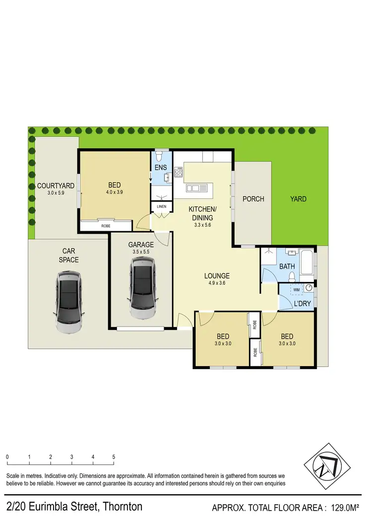 Floorplan of Homely villa listing, 2/20 Eurimbla Street, Thornton NSW 2322