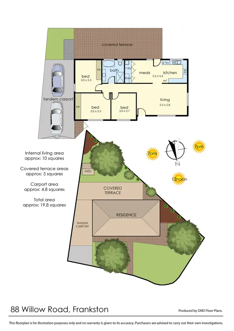 Floorplan of Homely house listing, 88 Willow Road, Frankston VIC 3199