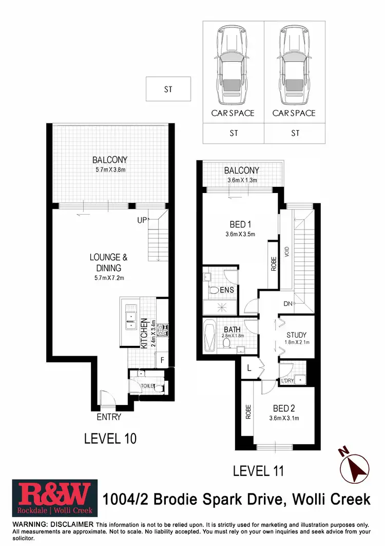 Floorplan of Homely apartment listing, 1004/2 Brodie Spark Drive, Wolli Creek NSW 2205
