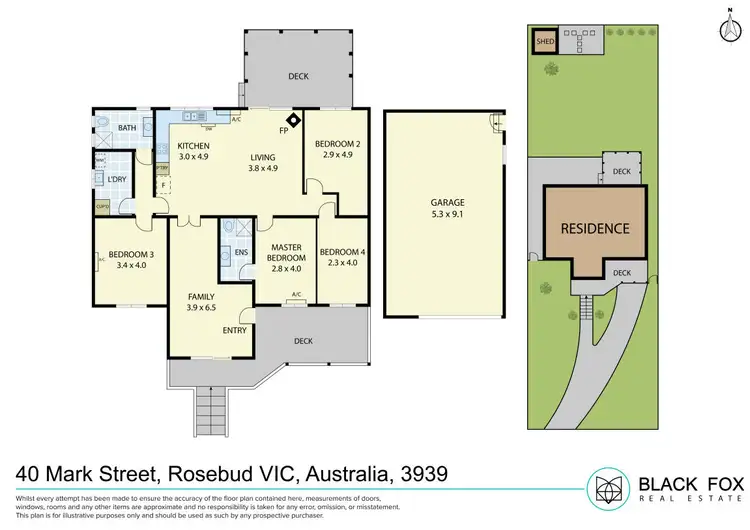 Floorplan of Homely house listing, 40 Mark Street, Rosebud VIC 3939