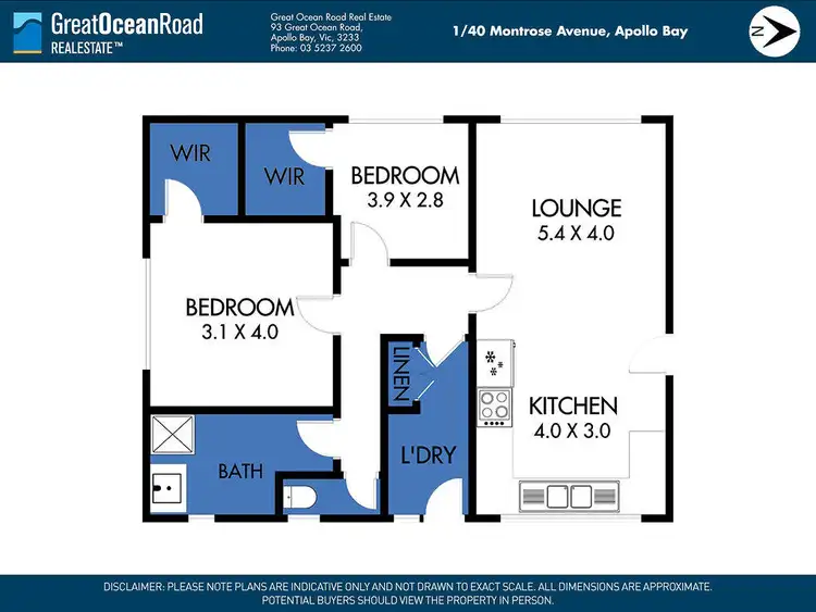 Floorplan of Homely unit listing, 1/40 Montrose Avenue, Apollo Bay VIC 3233