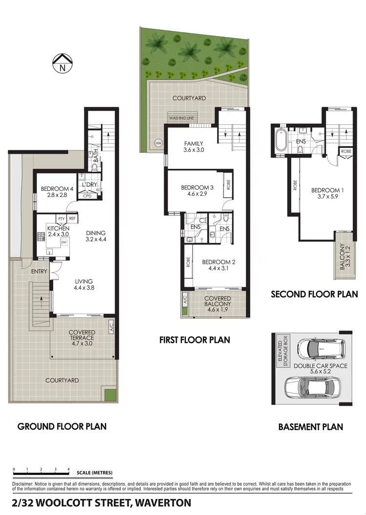 Floorplan of Homely unit listing, 2/32 Woolcott Street, Waverton NSW 2060