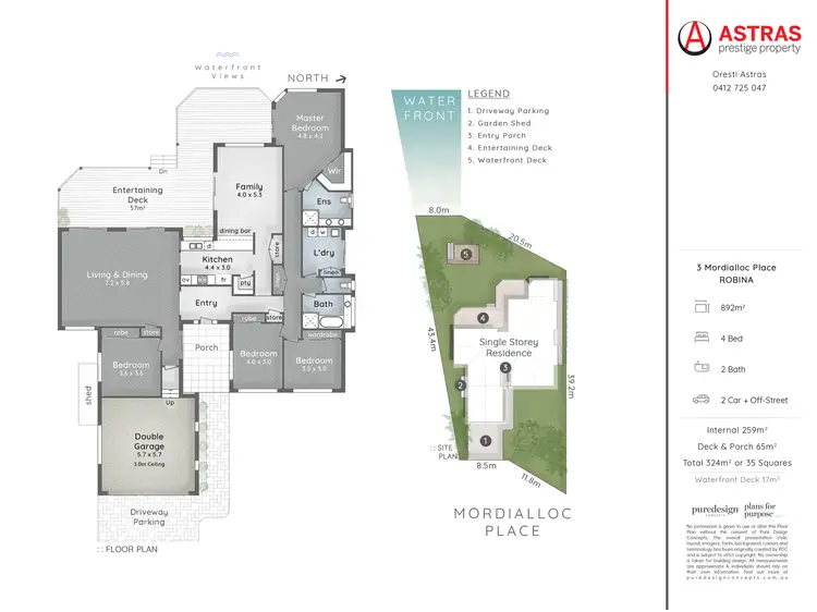 Floorplan of Homely house listing, 3 Mordialloc Place, Robina QLD 4226
