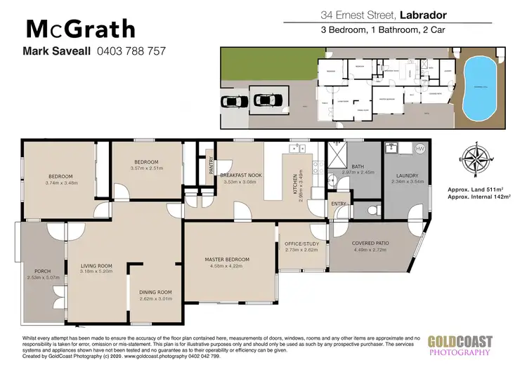 Floorplan of Homely house listing, 34 Ernest Street, Labrador QLD 4215