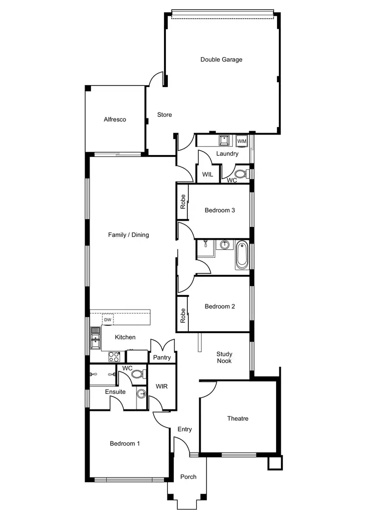 Floorplan of Homely house listing, 24 Starlite Bend, Dalyellup WA 6230