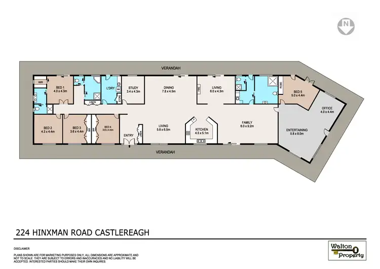 Floorplan of Homely rural property listing, 224-230 Hinxman Road, Castlereagh NSW 2749