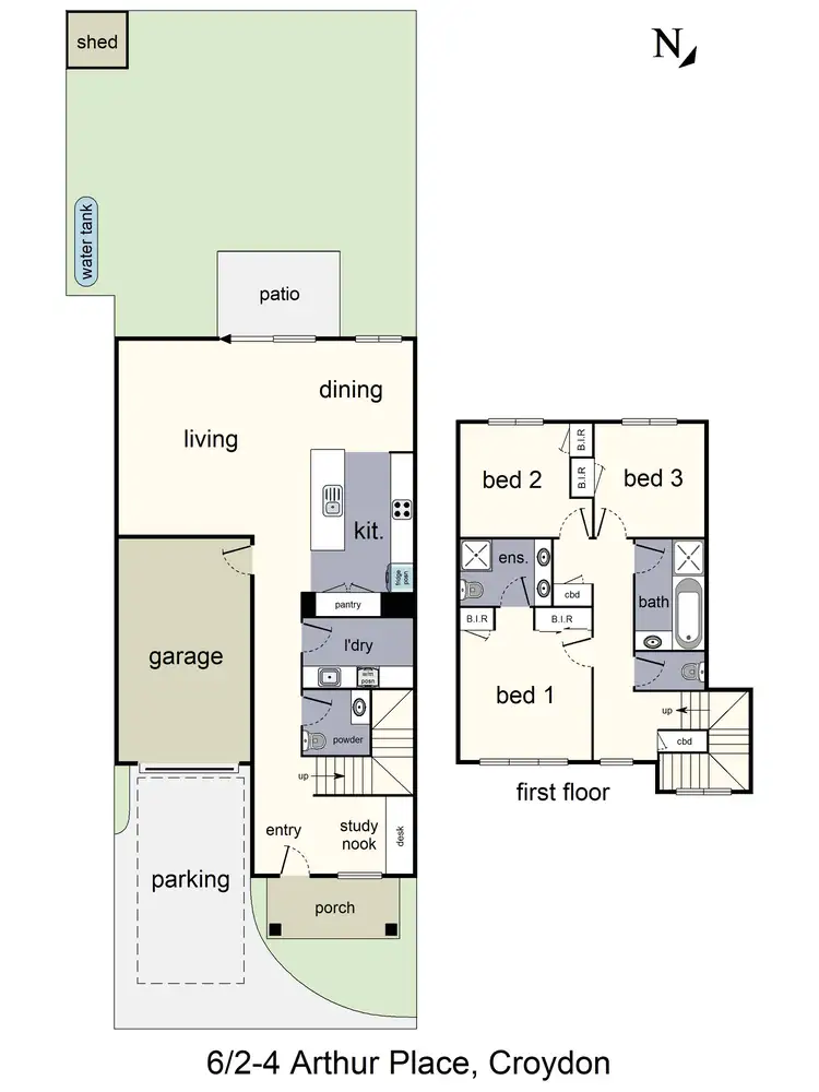 Floorplan of Homely townhouse listing, 2/4 Arthur Place, Croydon VIC 3136