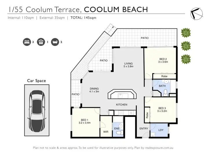 Floorplan of Homely unit listing, 1/55 Coolum Terrace, Coolum Beach QLD 4573