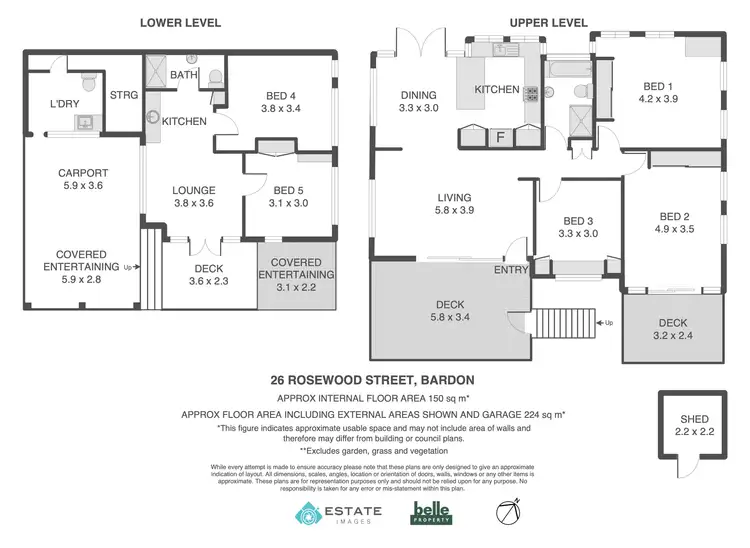 Floorplan of Homely house listing, 26 Rosewood Street, Bardon QLD 4065