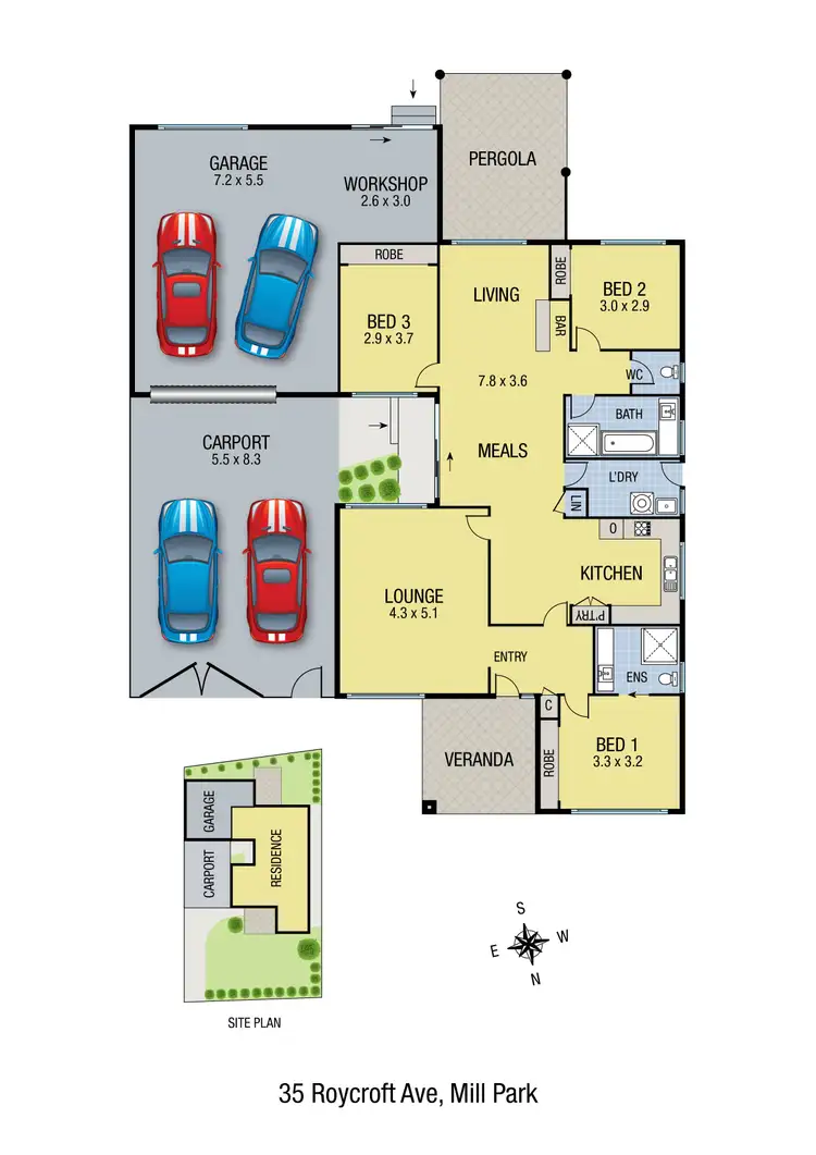 Floorplan of Homely house listing, 35 Roycroft Avenue, Mill Park VIC 3082