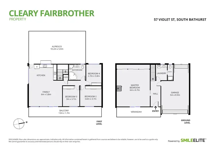 Floorplan of Homely house listing, 57 Violet Street, South Bathurst NSW 2795