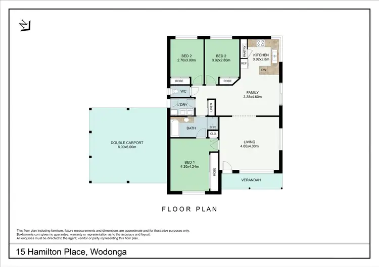 Floorplan of Homely house listing, 15 Hamilton Place, Wodonga VIC 3690