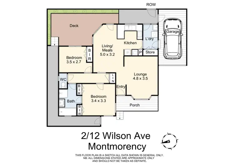 Floorplan of Homely unit listing, 2/12 Wilson Avenue, Montmorency VIC 3094