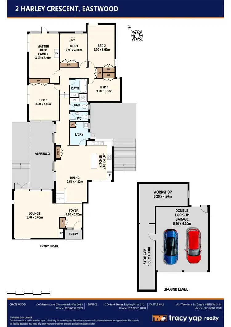 Floorplan of Homely house listing, 2 Harley Crescent, Eastwood NSW 2122