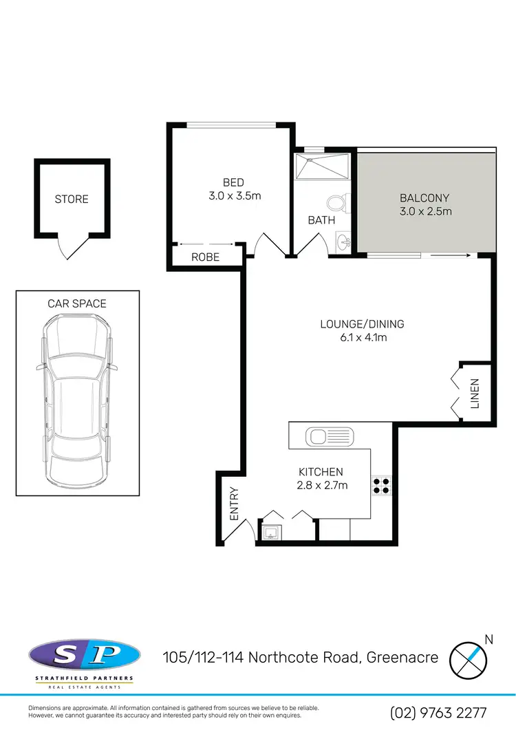 Floorplan of Homely apartment listing, Unit/24 Hillcrest Avenue, Greenacre NSW 2190