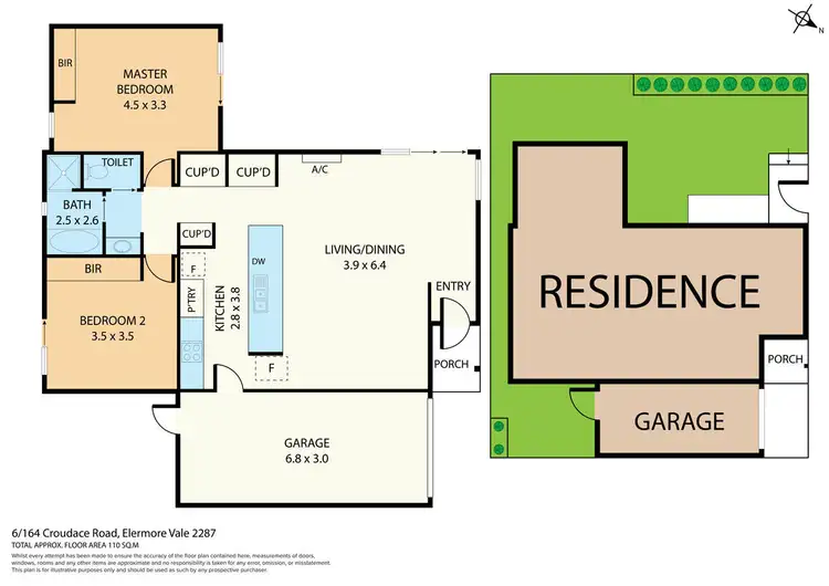Floorplan of Homely villa listing, 6/164-166 Croudace Road, Elermore Vale NSW 2287