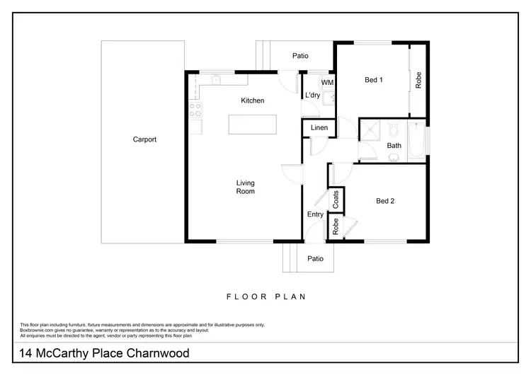 Floorplan of Homely house listing, 14 McCarthy Place, Charnwood ACT 2615