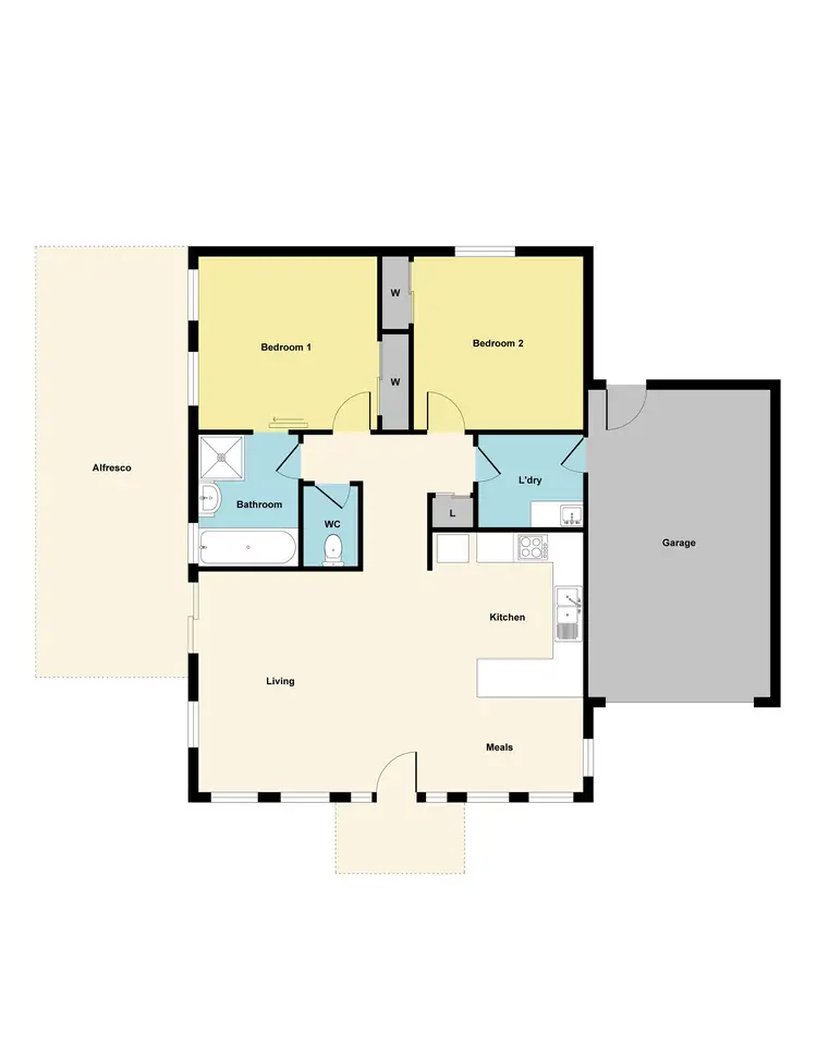 Floorplan of Homely townhouse listing, 3/51 Park Road, Maryborough VIC 3465