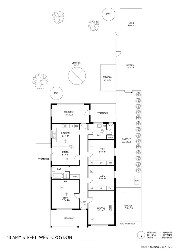 Floorplan of Homely house listing, 13 Amy Street, West Croydon SA 5008