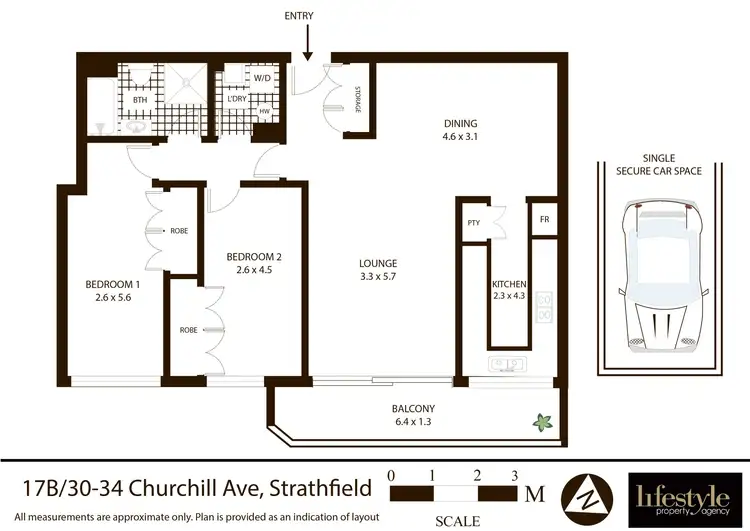 Floorplan of Homely apartment listing, 30-34 Churchill Avenue, Strathfield NSW 2135