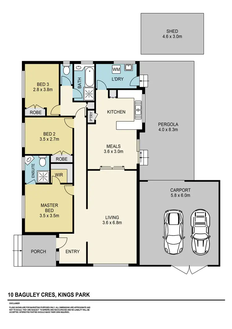 Floorplan of Homely house listing, 10 Baguley Crescent, Kings Park VIC 3021