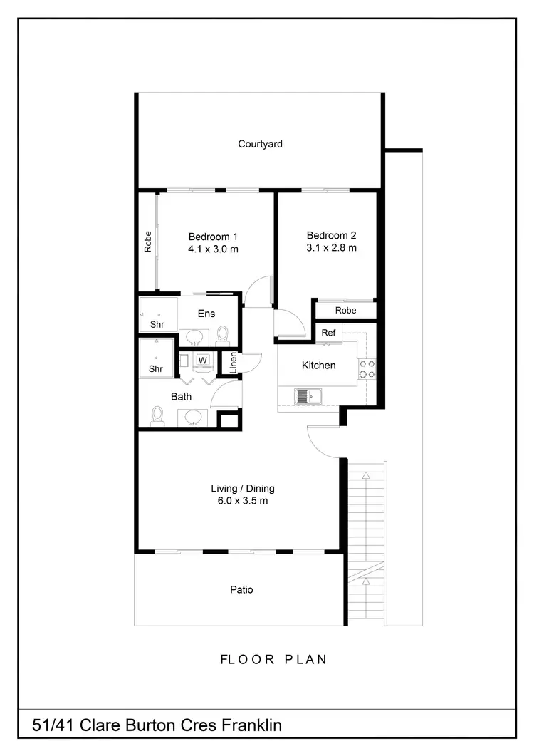 Floorplan of Homely apartment listing, 51/41 Clare Burton Crescent, Franklin ACT 2913