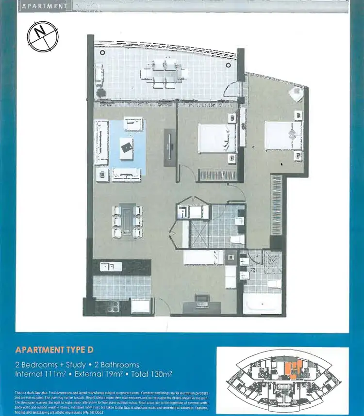 Floorplan of Homely apartment listing, 2604/22 Surf Parade, Broadbeach QLD 4218