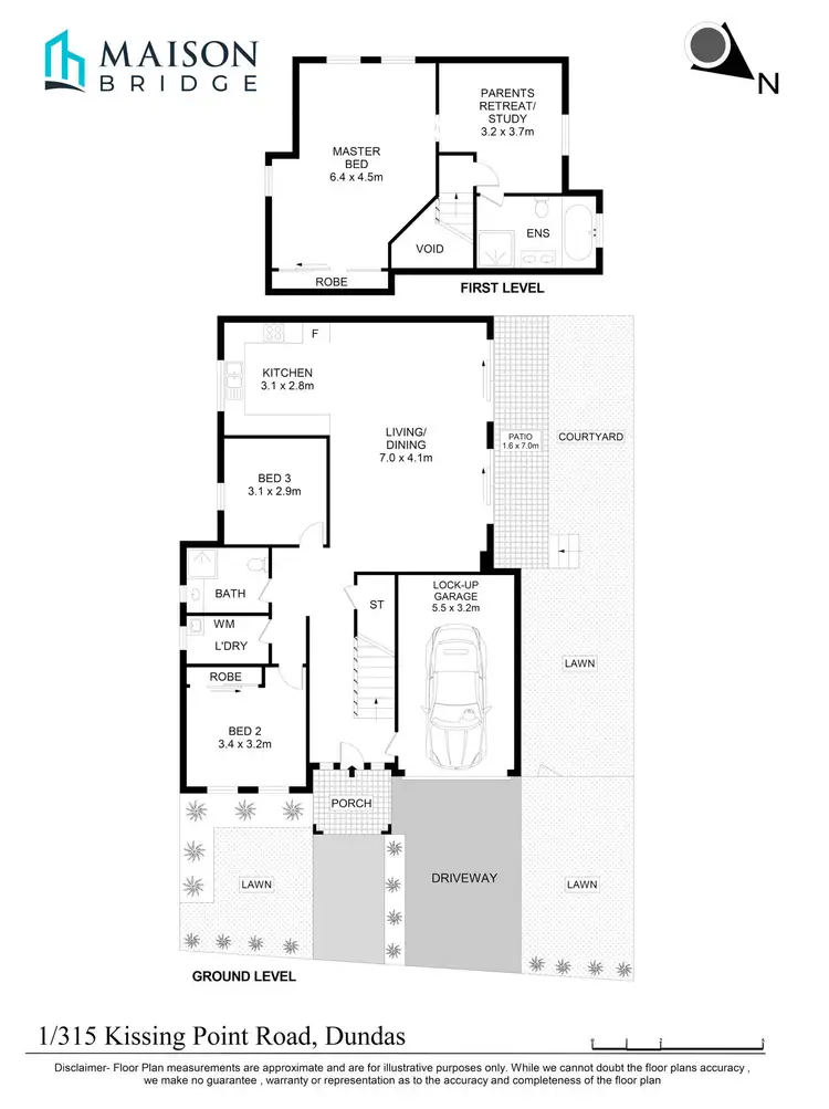 Floorplan of Homely townhouse listing, 1/315 Kissing Point Road, Dundas NSW 2117