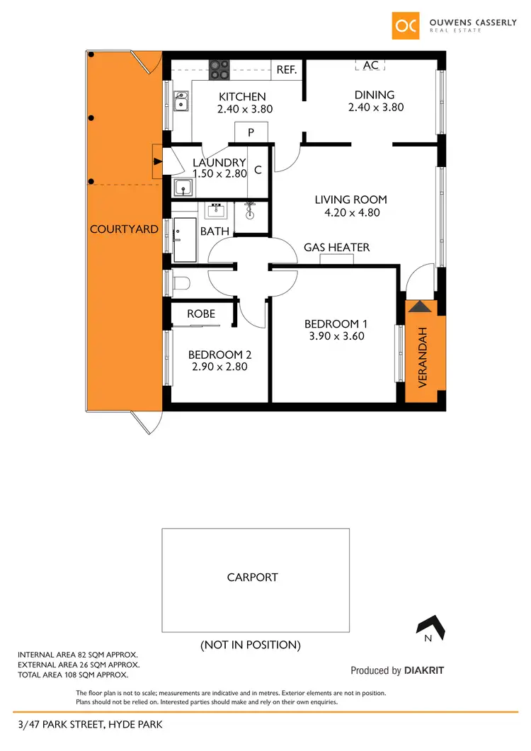 Floorplan of Homely unit listing, 3/47 Park Street, Hyde Park SA 5061
