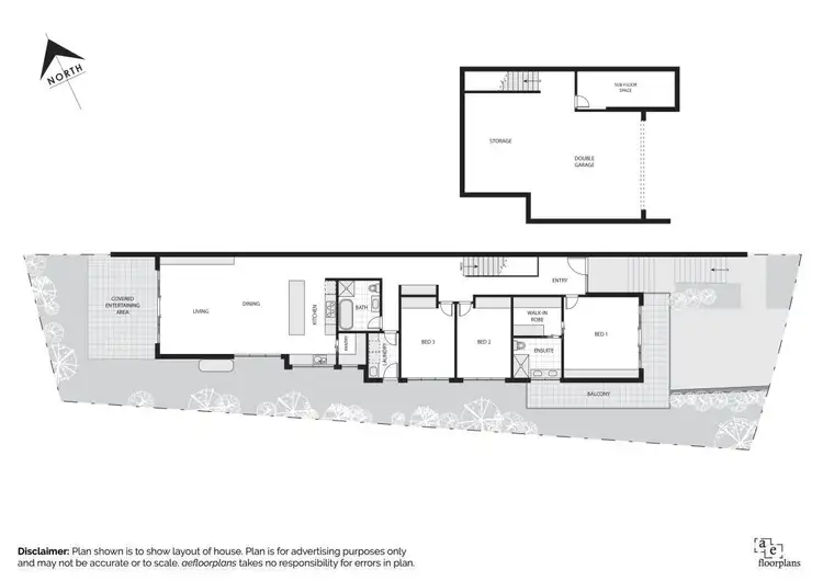 Floorplan of Homely semi-detached listing, 3A Markham Street, Mawson ACT 2607