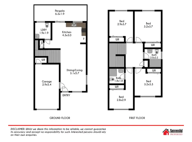 Floorplan of Homely townhouse listing, 14 Sonoran Glade, Plumpton NSW 2761