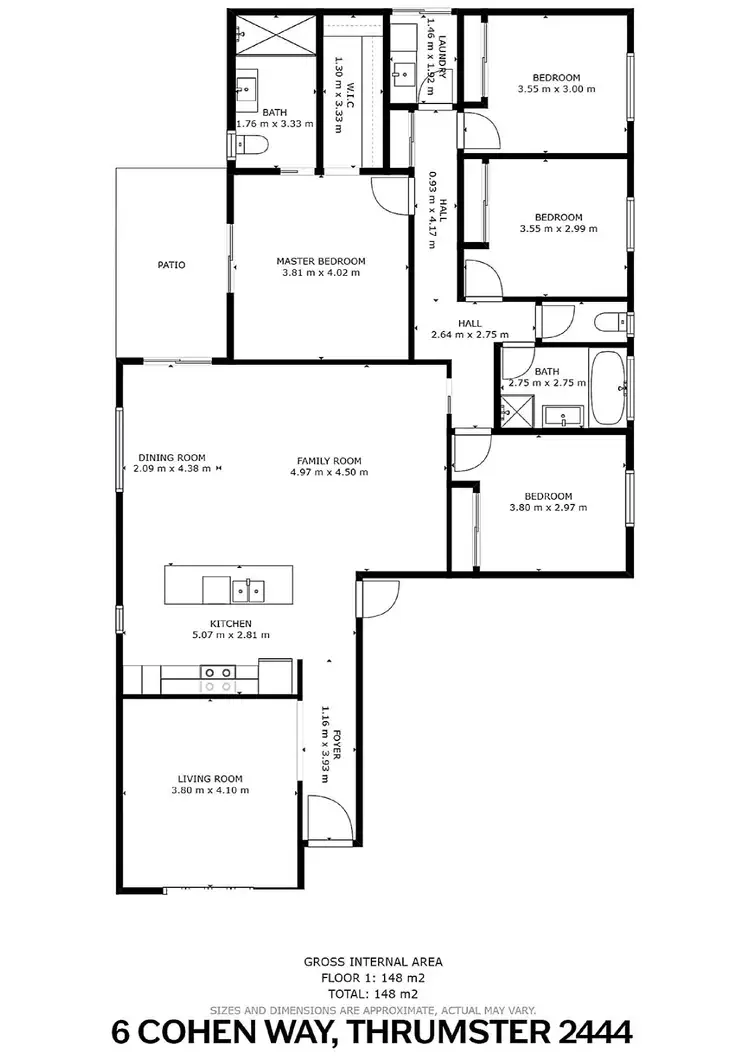 Floorplan of Homely house listing, 6 Cohen Way, Thrumster NSW 2444